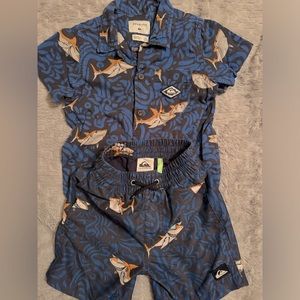 QUICKSILVER 4T Little Boys Matching set